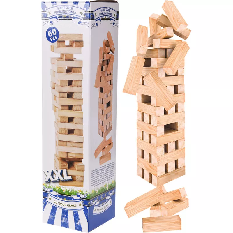 Juego torre equilibrio madera 54 piezas barato