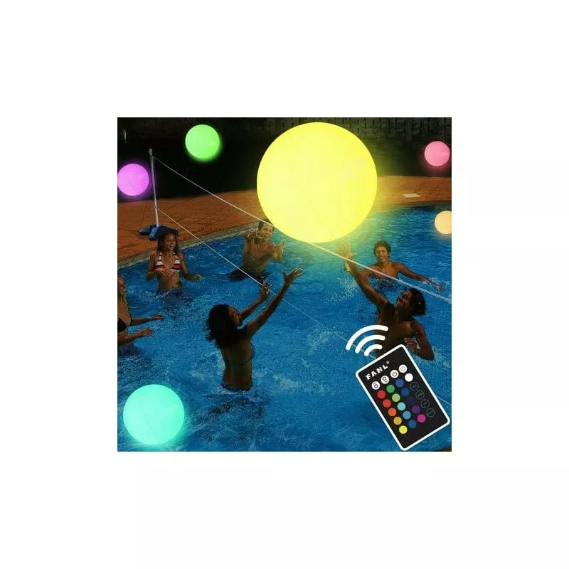 Juguete de piscina - Pelota de playa LED con control remoto - 16 colores de luz y 4 modos de iluminación 1 pieza LYLM barato