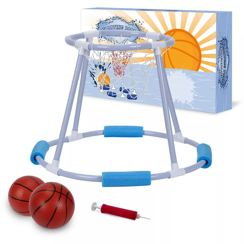 Juguetes de piscina colchoneta de natación inflable piscina baloncesto aro de baloncesto edad 6 + - azul - Hengda barato