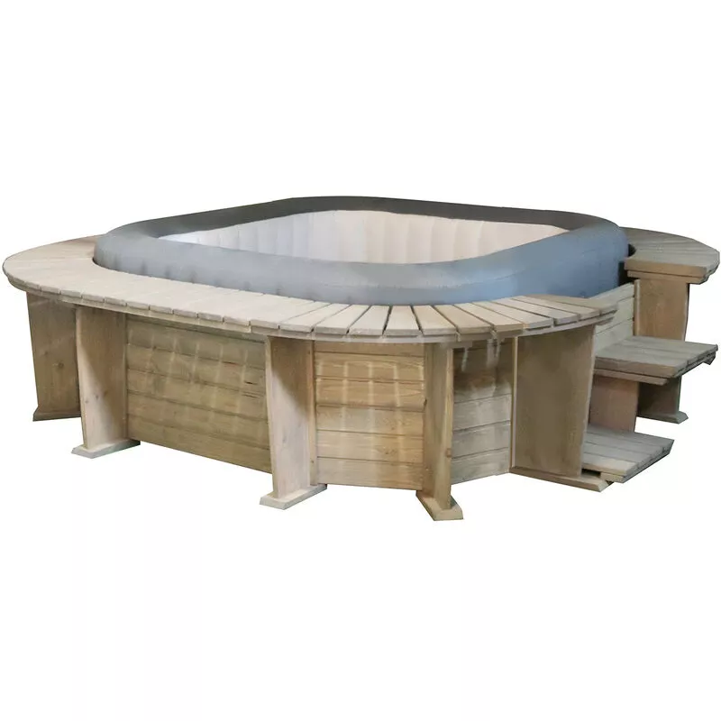 K2O - Spa Hinchable con Panelado de Madera Seychelles Para 4-6 Personas con Hydrojets 250x275x71 cm barato