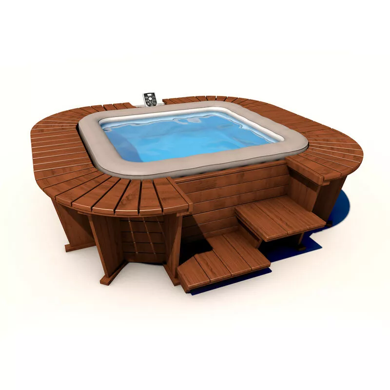 K2O - Spa de Madera Queen Beach 5-7 Personas Cuadrado 271x296x80 cm barato