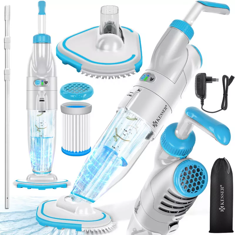 Kesser - Aspirador de piscina con batería recargable Aspirador eléctrico de suelo de piscina Aspirador de mano Aspirador de piscina con filtro y barato