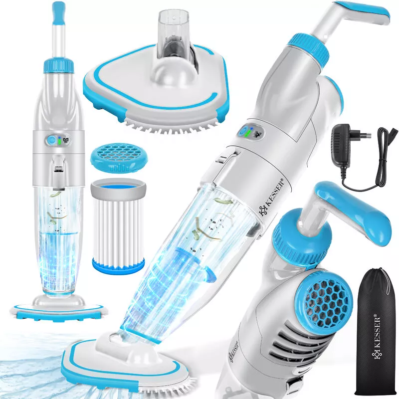 Kesser - Aspirador de piscina con batería recargable Aspirador eléctrico de suelo de piscina Aspirador de mano Aspirador de piscina con filtro y barato