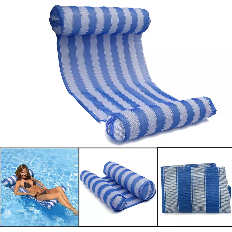 Kingso - Hamaca de agua Salón de la piscina Flotador inflable Verano Natación Diversión familiar Hogar Interior al aire libre (Azul) barato