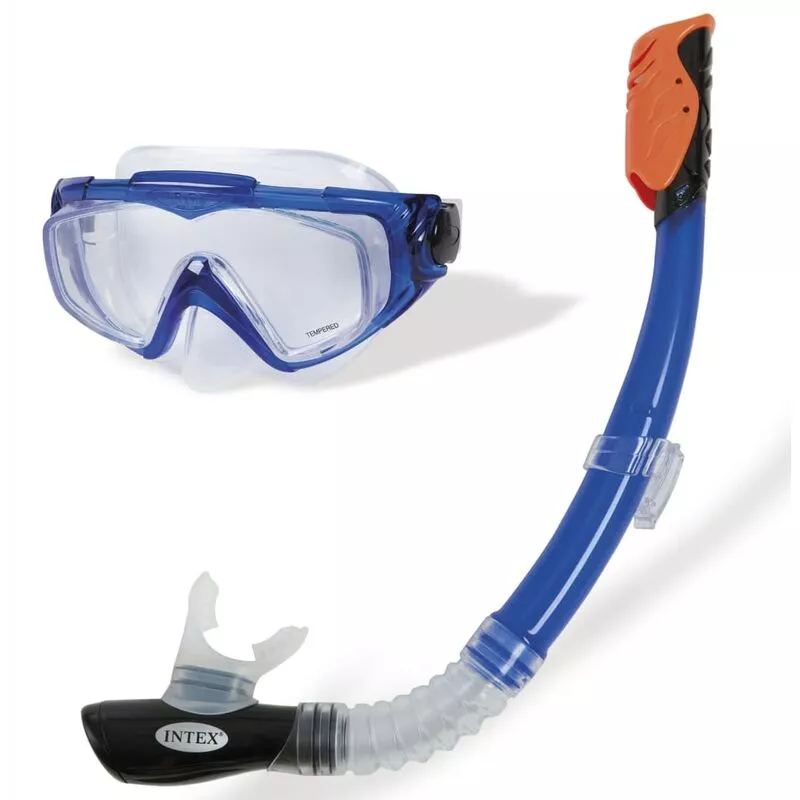 Kit de buceo 2 piezas Silicone Aqua Sport - Azul - Intex barato