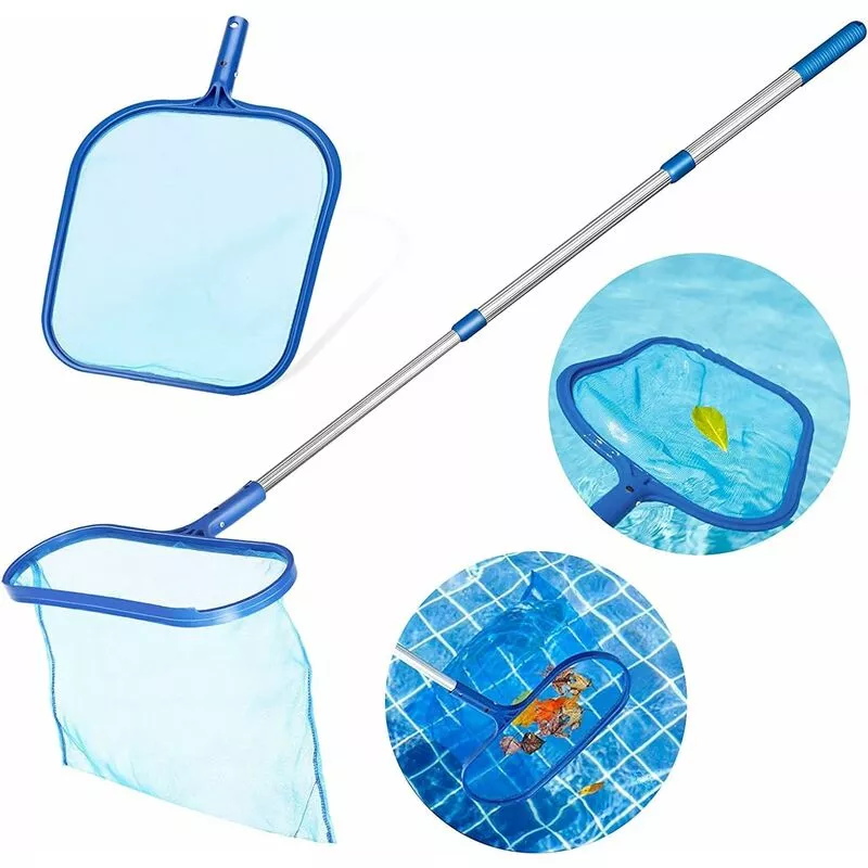 Kit de red de aterrizaje inferior de piscina con mango telescópico de aluminio