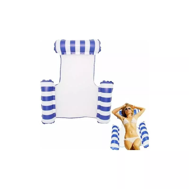 Lbfvdw Cama flotante inflable Hamaca de agua Hamaca flotante de piscina inflable Hamaca de agua flotante Hamaca flotante plegable multiusos Hamaca de barato