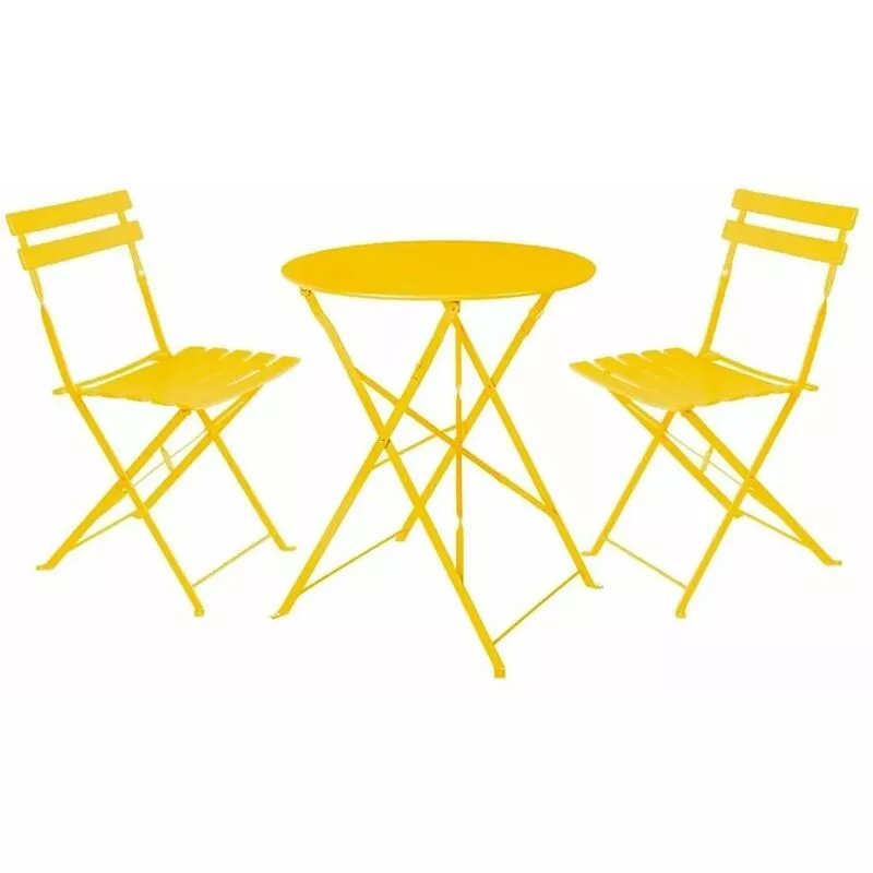 Ldk Garden - Conjunto Terraza Sira Acero Mostaza 60 X 60 X 71 Cm barato