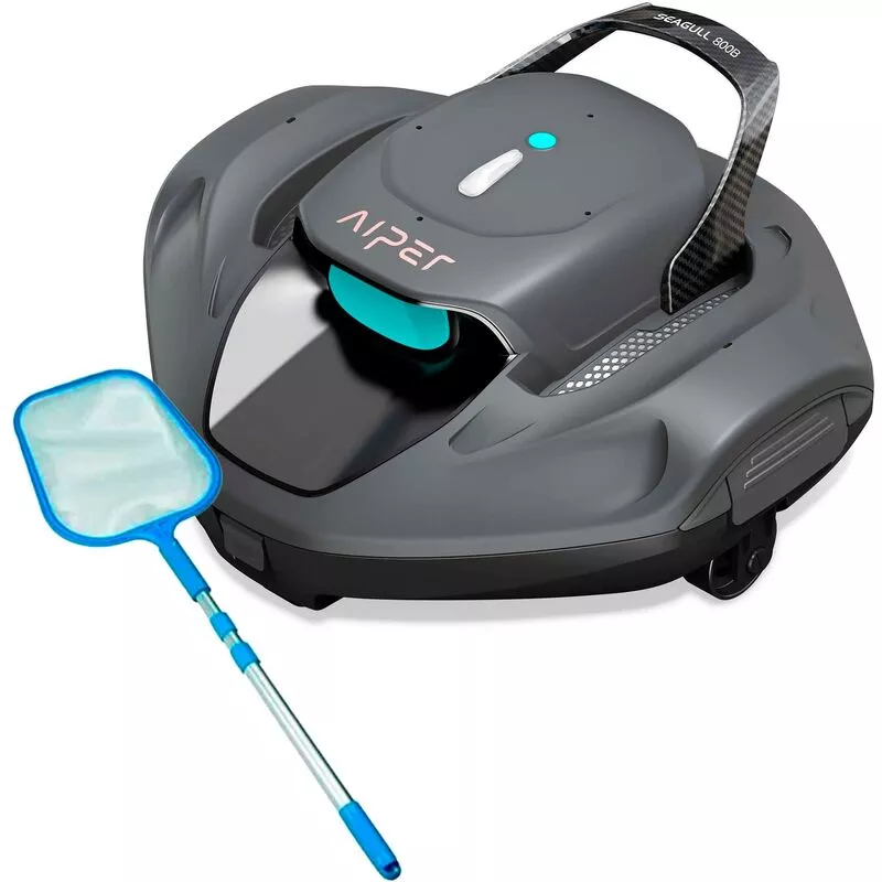 Limpiador robótico de piscinas segull 800B con red telescópica - Gris oscuro barato