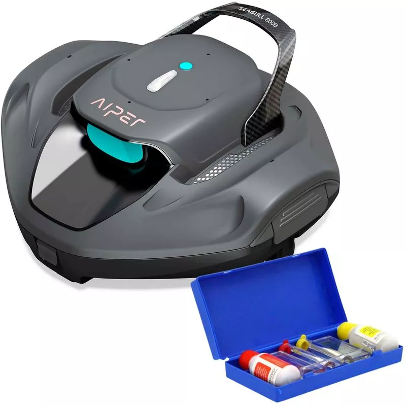 Limpiador robótico de piscinas segull 800b + kit de análisis líquido - Gris oscuro barato