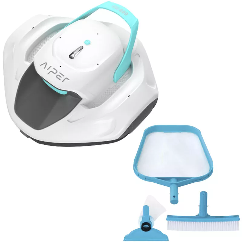 Limpiafondos para piscina inalámbrico SEAGULL 800b con KIT de limpieza básico - Blanco barato