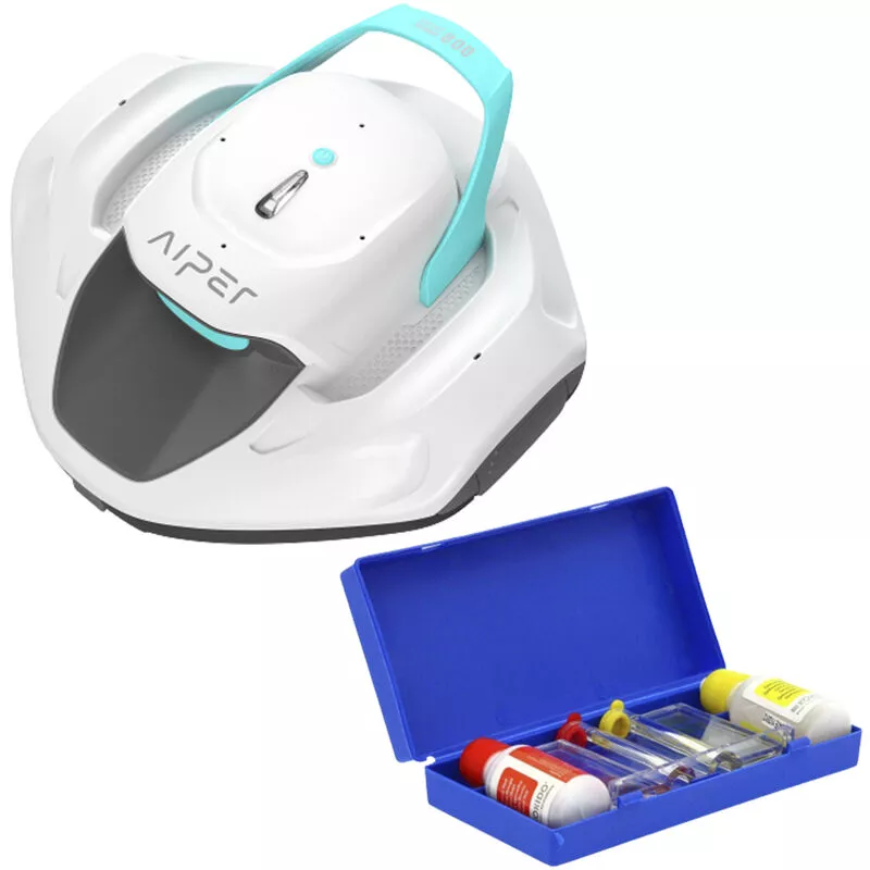 Limpiafondos para piscina inalámbrico seagull 800b con kit análisis líquidos - Blanco barato