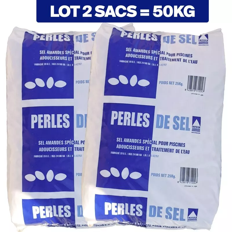 Llofer - 2 Bolsas de 25Kg de pastillas de sal para ablandar el agua barato