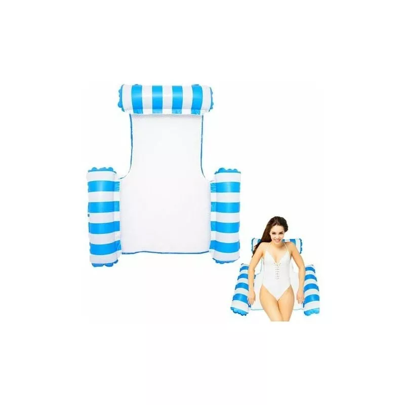 Lmly Cama flotante inflable Hamaca de agua Piscina inflable Hamaca flotante Hamaca de agua flotante Hamaca flotante plegable multiusos Hamaca de agua barato