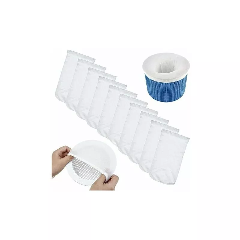Lmly Cesta de filtro Skimmer Piscina Cesta de filtro Filtro Skimmer 10pcs Filtro de basura de piscina Calcetines Malla ultrafina utilizada en la barato