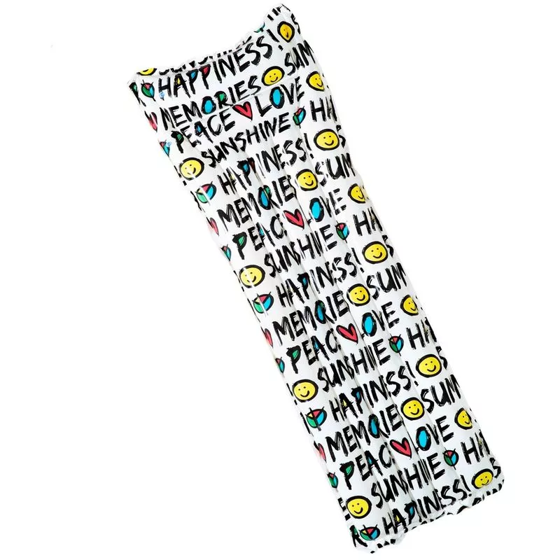 Lolahome - Colchoneta de frases blanca y negra de PVC de 183x69 cm barato