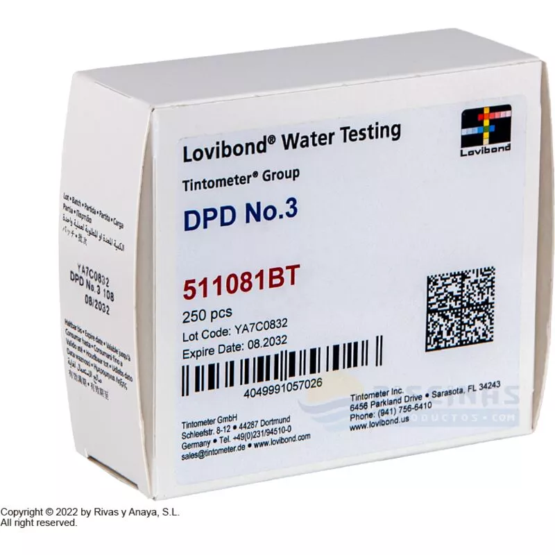 Lovibond - Caja Reactivo dpd 3 para fotómetro