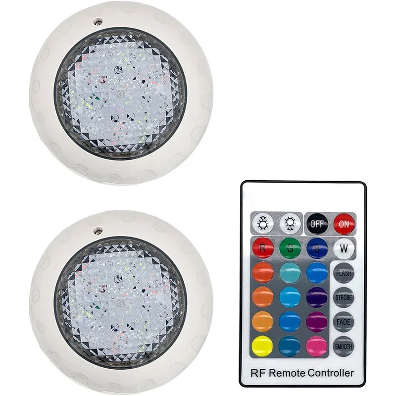 Luces LED para piscina de alta potencia con cambio de color RGB remoto P68 a prueba de agua con 108 luces LED para piscina Luces subterraneas bajo el barato