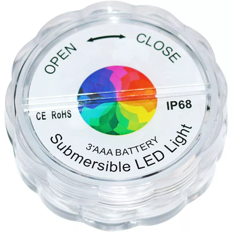 Luces LED sumergibles con control remoto de 16 colores