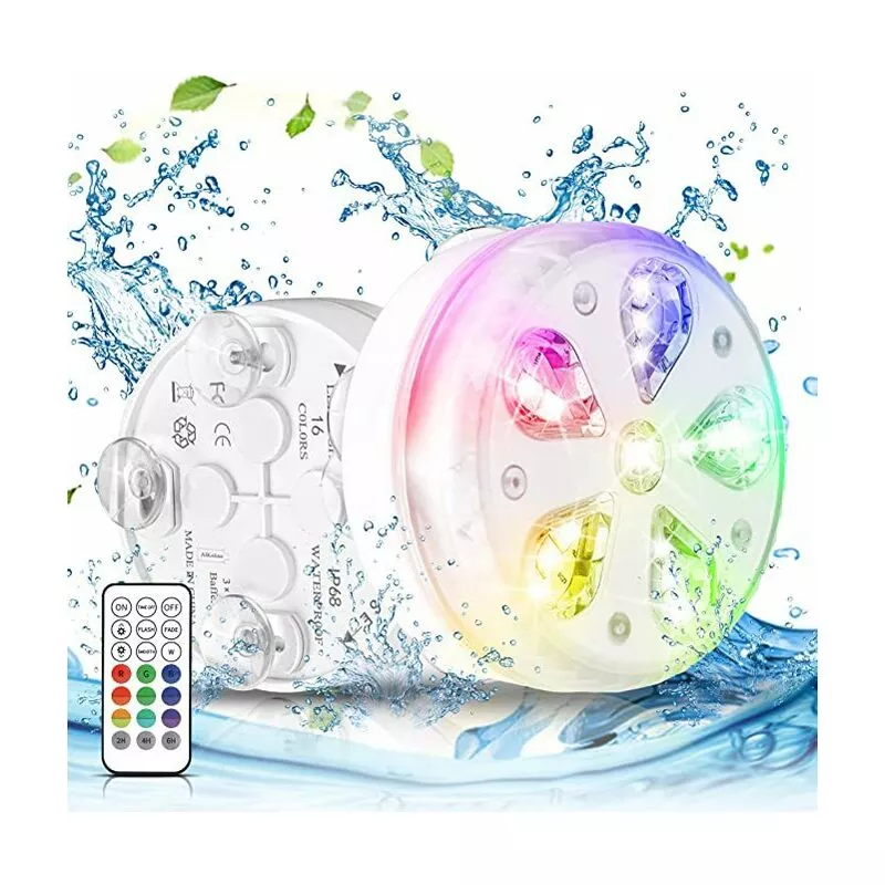 Luz LED sumergible para piscina a prueba de agua con control remoto RF