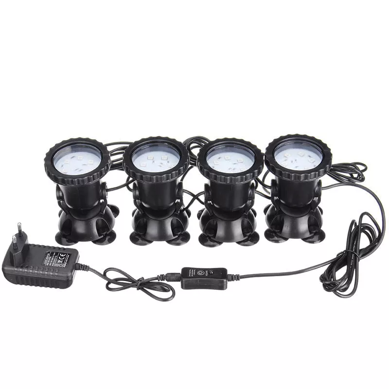 L芍mpara de punto LED RGB Fuente de piscina subacu芍tica Acuario + Control remoto AC100-240V Mohoo barato