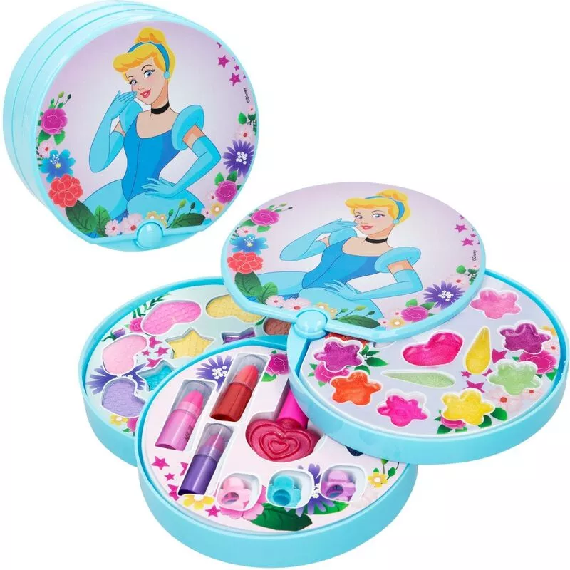 Maquillaje niñas estuche maquillaje 3 niveles Cenicienta Princesas Disney barato