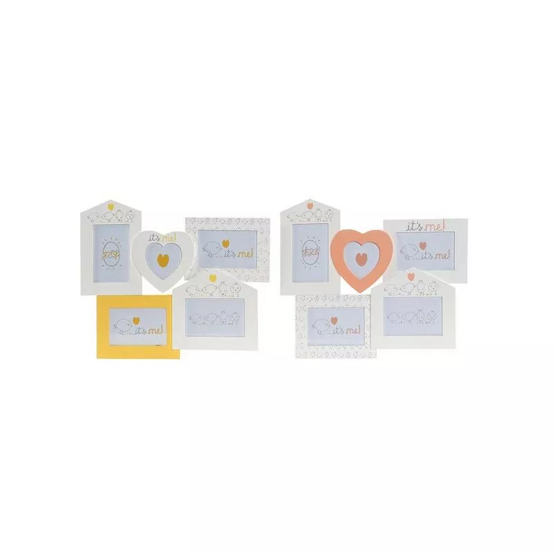 Marco de Fotos Pollo Madera Cristal (45 x 2 x 38 cm) (2 pcs) 8424001663521 S3006597 - Dkd Home Decor barato