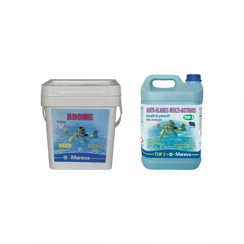 Mareva - Pack - Pastillas De Bromo - 5Kg Top 3 Multi-Action Algae Control - 5L Barato