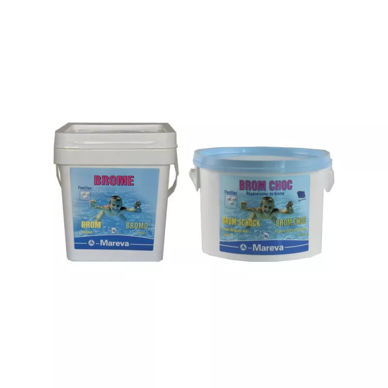 Mareva - Pack - Tabletas de Bromo - 5kg - Tabletas de Bromo de Choque - 3kg barato