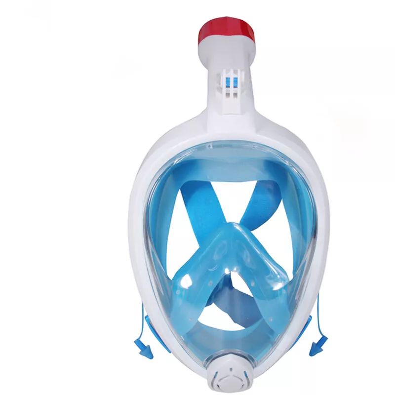 Mascara de buceo con esnorquel seco desmontable de cara completa