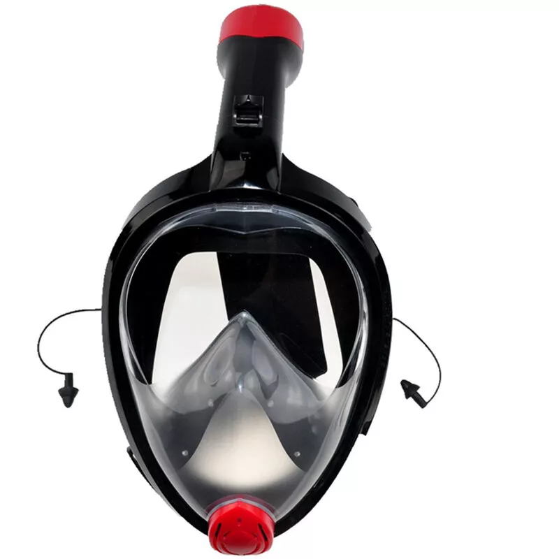 Mascara de buceo con esnorquel seco desmontable de cara completa
