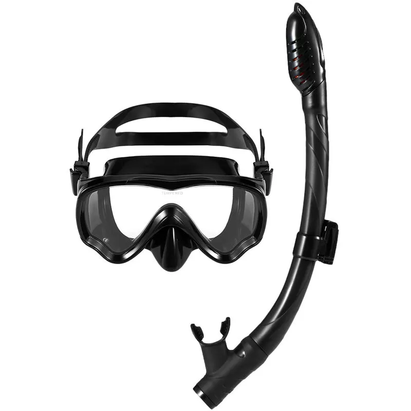 Mascara de buceo para ninos Juego de tubos Mascara de snorkel Gafas Gafas Buceo Natacion Respiracion facil Esnorquel seco