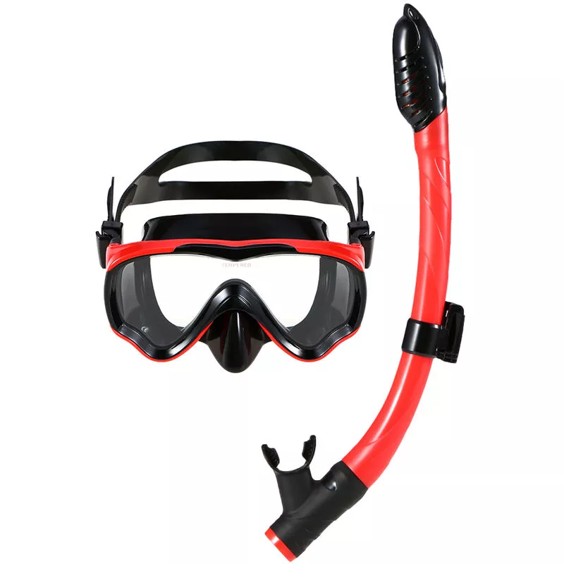 Mascara de buceo para ninos Juego de tubos Mascara de snorkel Gafas Gafas Buceo Natacion Respiracion facil Esnorquel seco