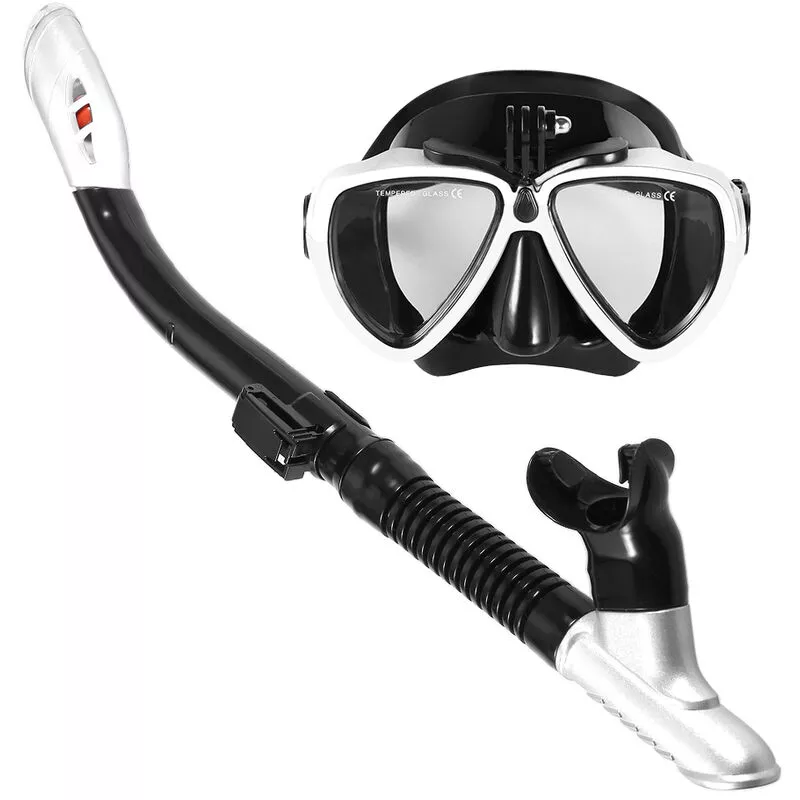 Mascara de esnorquel Juego de esnorquel Gafas de buceo antivaho para natacion con tubo de esnorquel seco Easy Breath