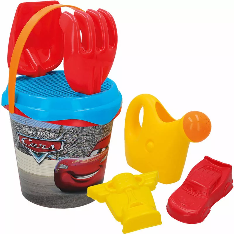 Mochila playa cars cubo con accesorios y moldes 18 cm barato