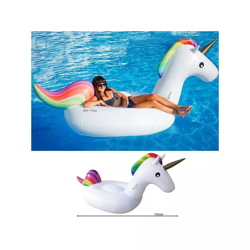 Moda de unicornio Gigante de lujo Ridiable 135 x 90 cm Rainbow Horse barato