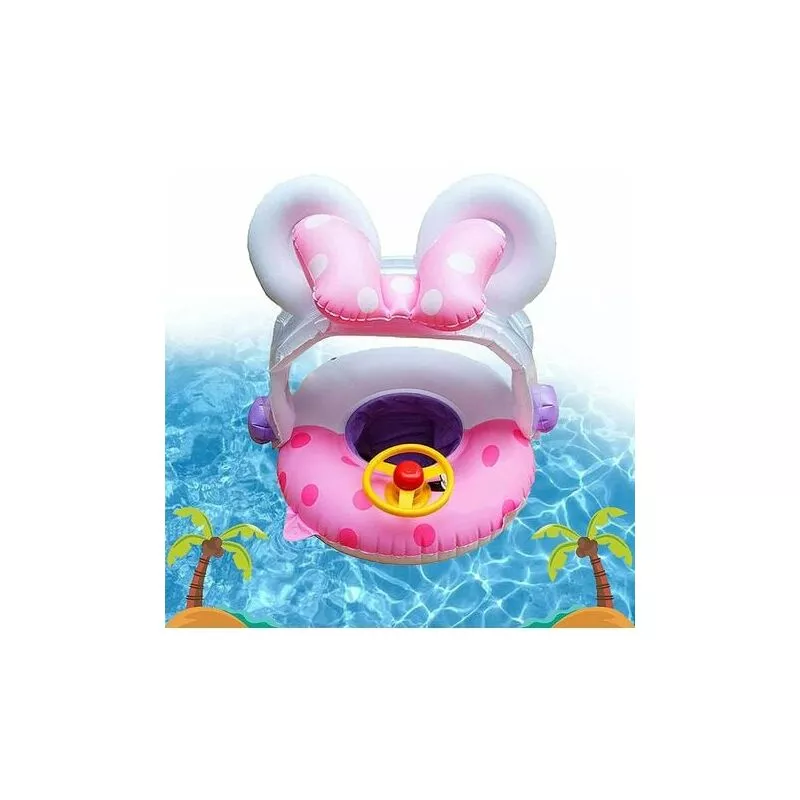Modou - cruel niños dosel Minnie asiento anillo bebé dibujos animados rosa natación salvavidas (con anillo de asiento Nini rosa) 7065 cm barato
