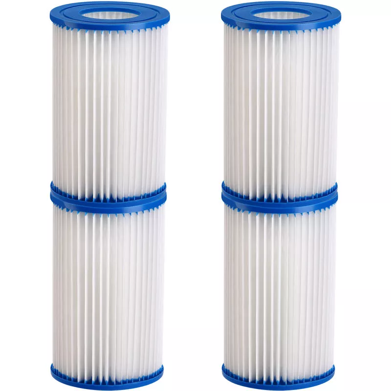 Monzana Cartuchos de filtro de Agua para Piscina Tipo H Tamaño II 138x105mm Set 1-4 hidromasaje piscina SPA Lavable 138x105mm blau 4x (de) barato