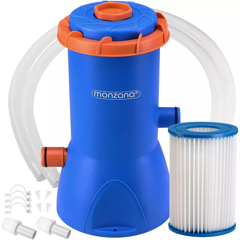Monzana - Depuradora Piscina 1140/2280/3400/3800 L/h Bomba de Filtrado de Agua Filtro de Cartucho Limpieza Piscinas 90Watt 340x270x270 mm (de) barato