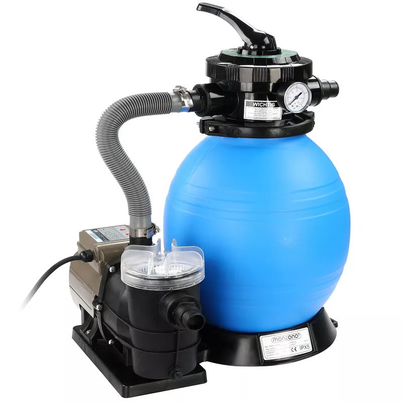 Monzana - Depuradora sistema de filtro de arena con prefiltro Válvula de 7 vías Tanque xl Rendimiento 9.600 l/h Filtro de arena para piscina barato