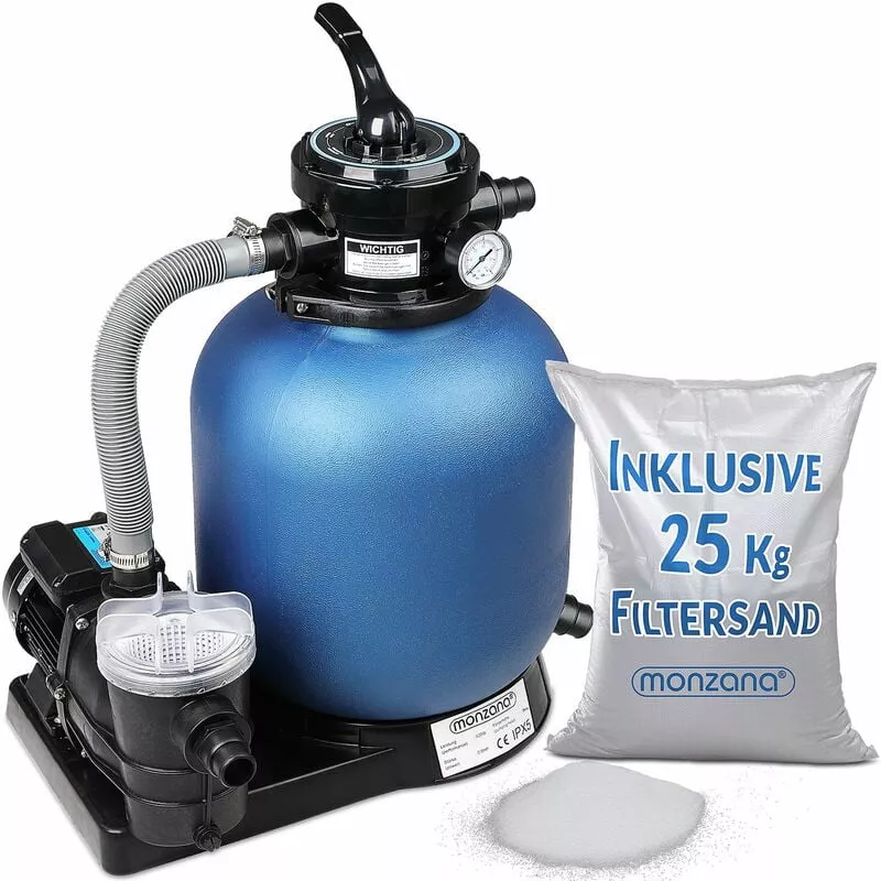 Monzana Sistema De Filtro De Arena 9.960 L/H Prefiltro Y Depósito Xxl Con 25 Kg De Vidrio Filtrante En Oferta Monzana Sistema De Filtro De Arena 9.960 L/H Prefiltro Y Depósito Xxl Con 25 Kg De Vidrio Filtrante Barato