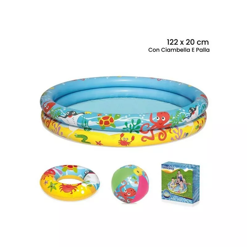 Natación de la piscina 2 Anillos para niños Coral Reef 122x20cm Bola de almuerzo de vida 51124 barato