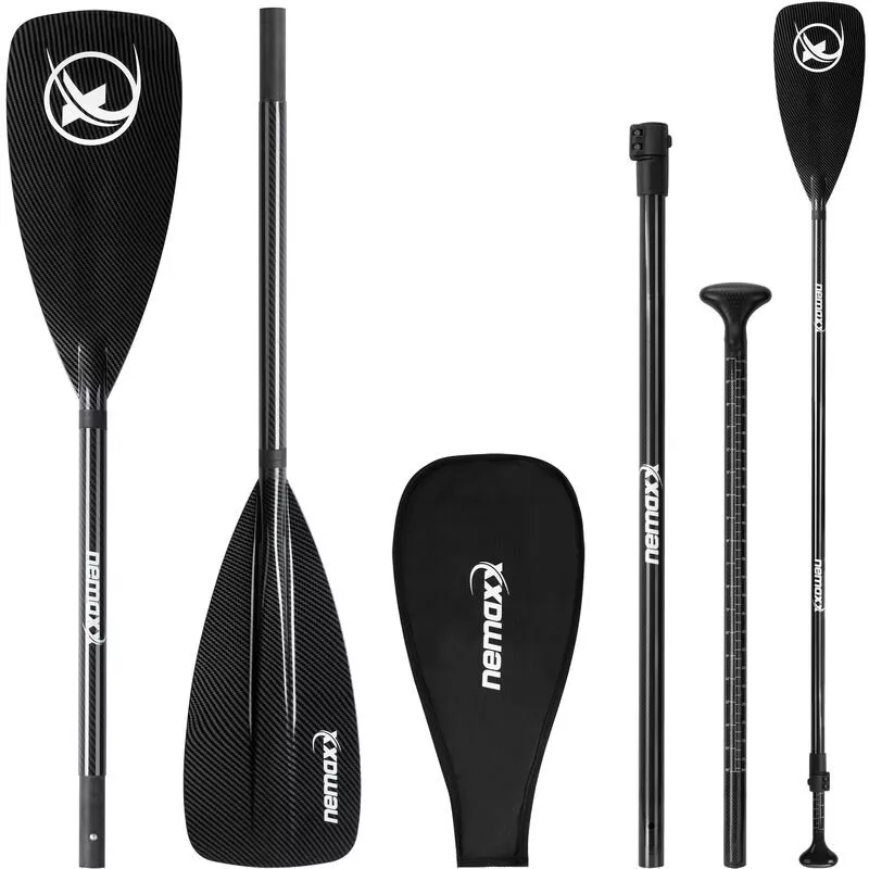 Nemaxx - Professional CARBON SPEED paddle de 3 piezas para SUP - Stand Up Paddle Board