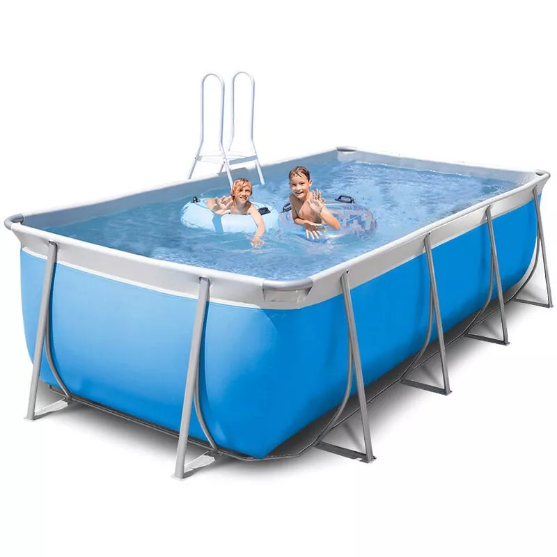 New Plast - Piscina Elevada Desmontable Rectangular 395X265 H125 Gris Blanco Completa Futura 400 En Oferta New Plast - Piscina Elevada Desmontable Rectangular 395X265 H125 Gris Blanco Completa Futura 400 Barato