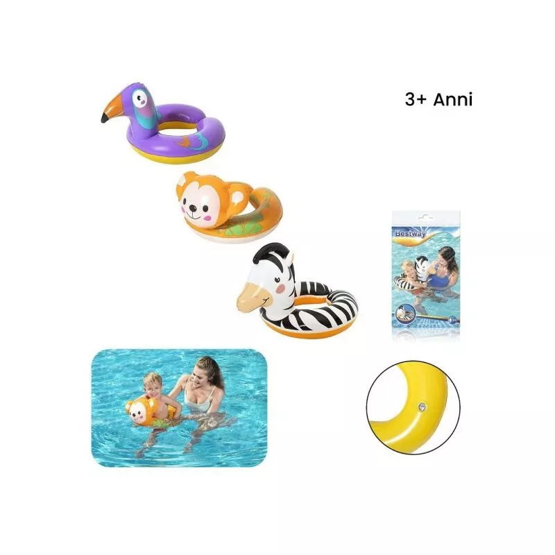 Niños gastados de gateo inflables con cabezas de safari de animales 36112 barato