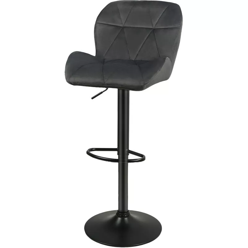 Oobest - Juego de 2 Taburete de Bar con Respaldo Terciopelo Taburetes Alto Cocina Sillas Bar Negro barato