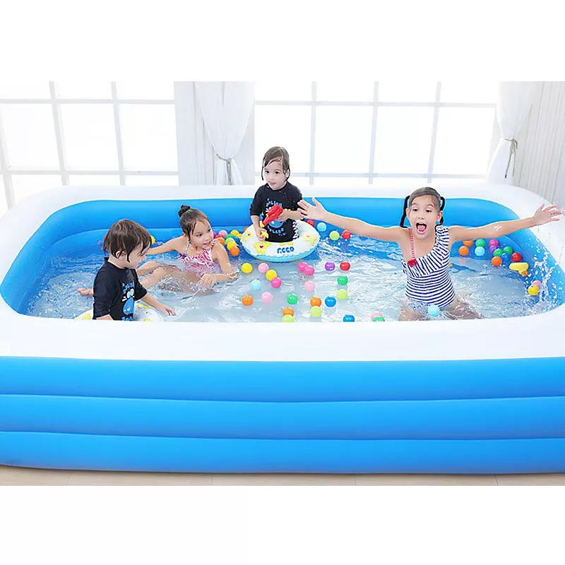 Oobest - Piscina Hinchable Infantil piscina infantil /piscina familiar Blue Rectangular 305x183x56cm barato