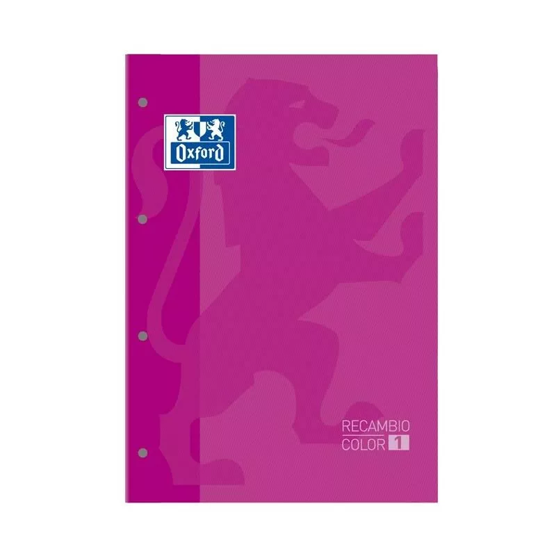 Oxford bloc recambio encolado 80 hojas microperforadas 5x5 a4 con tapas fucsia -5u- barato