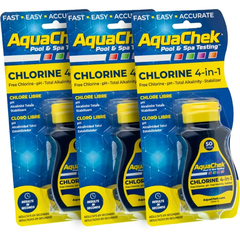 Pack 3 Tiras analíticas Aquachek Amarillo para cloro