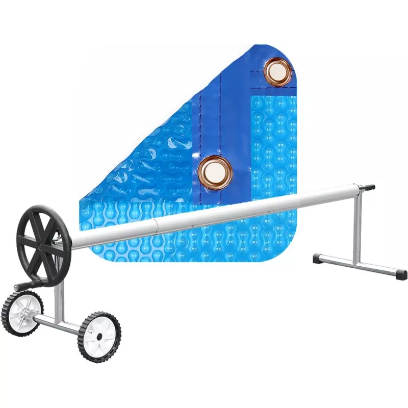 Pack cobertor térmico de 400 micras geo bubble (8x4.5m) + enrollador barato